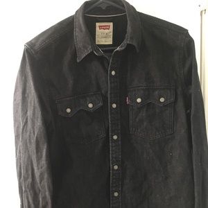 Levis sawtooth shirt jacket black rigid